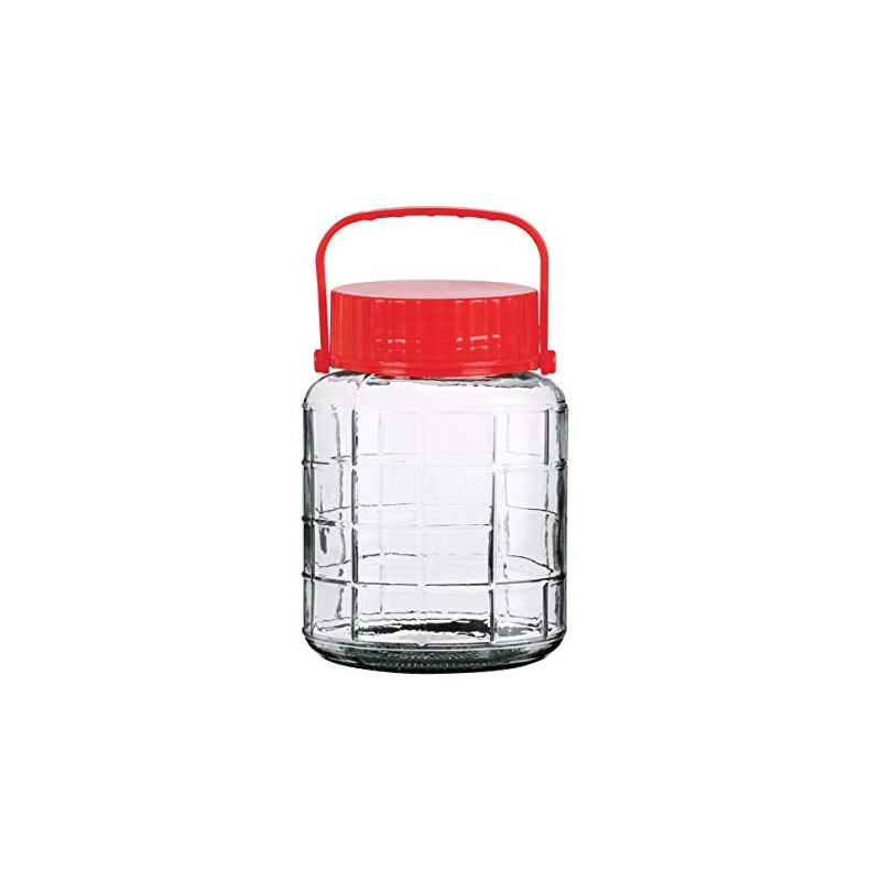 Urban Living Conservation 2Ltr Jar with Lid and Handle Red