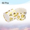 HARFINGTON 50Pcs Paper Baking Cups 6oz Cupcake Wrappers Scalloped Muffins