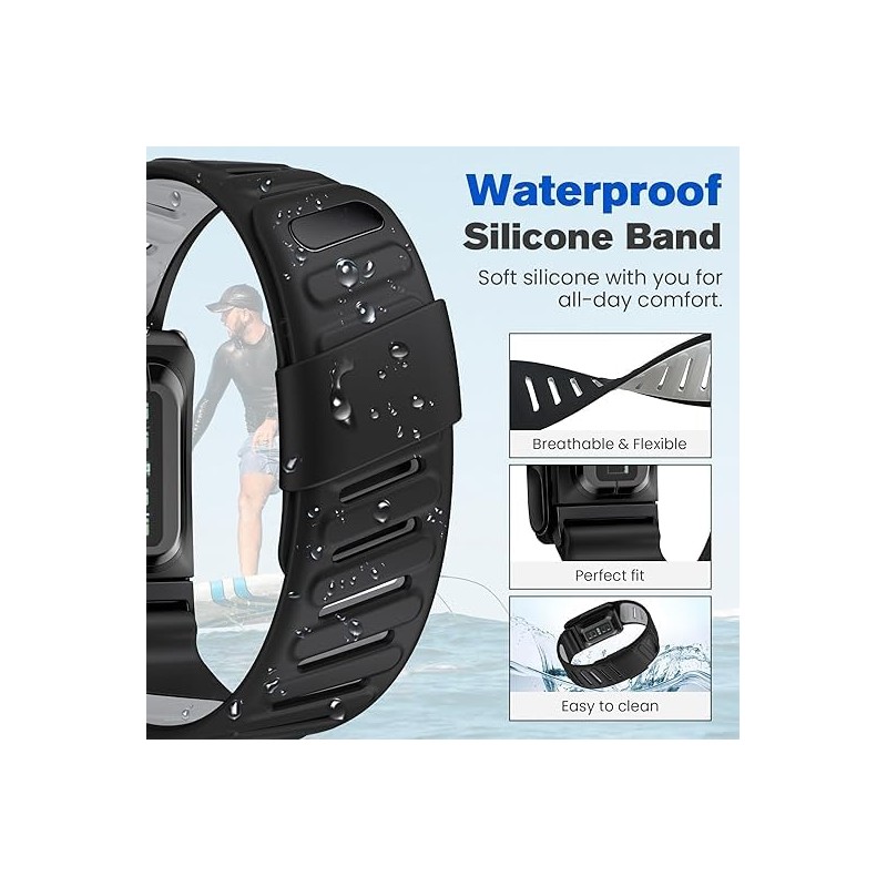 Zeeflufun Silicone Sport Bands Compatible with Whoop 5.0 One/Peak/Life Band