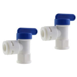 KKUANG 2PCS 1/4inch Thread to 3/8inch Port Pressure Tank Ball Valve Food Beverage POM Port For Water Purification Reverse Osmosis System Water Storage Tank Quick Connect Tank Ball Valve