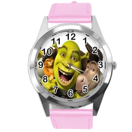 TAPORT Baby Pink Leather Round Watch for ogre Fans