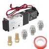 HNJPC 4V210-08 5/2 Way Pneumatic Solenoid Valve, 110V AC Single