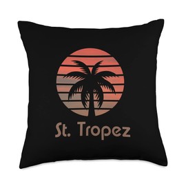 France St. Tropez Design St. Tropez France Throw Pillow, 18x18, Multicolor