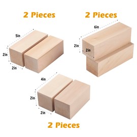 FACATH Basswood Carving Blocks, Whittling Wood Kit with 3 Sizes, Soft Bass Wood for Wooden Crafting - Beginner to Expert