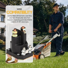 Seentech 12V 4-Terminal Starter Solenoid 117-1197 Fits for Exmark Lawn Boy Toro TimeCutter SS5000 Z4200 SS4225 SS4235 Zero Turn Mowers 784-1221-210 104-3189 E513075 1-513075 212655 28-4210 47-1910