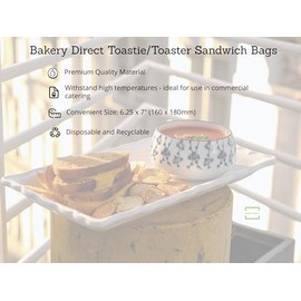 Bakery Direct Toastie/Toasta Sandwich Bags for Catering Hygienic Single use for Caterers (50)
