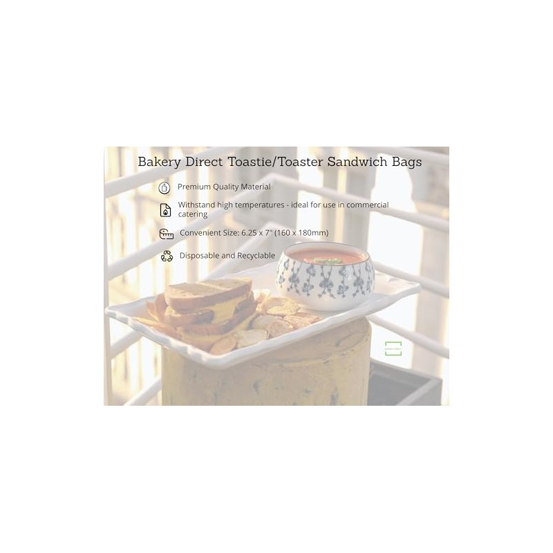Bakery Direct Toastie/Toasta Sandwich Bags for Catering Hygienic Single use