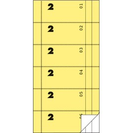 Avery Zweckform 832-5 Voucher Book 105 x 198 mm 300 Vouchers Pack of 5 Yellow