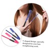 FOMIYES 2pcs Shaped Hair Straightening Comb Portable Handheld Brush Compact