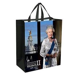 Celebrate the Life of Queen Elizabeth II 1926-2022 Commemorative Should Shopping Tote Bag - A Memorable Souvenir for Home Decor and Collection (By LILAJ)