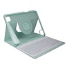 Tablet Protective Case Light Green Folding Stand Cover with Keyboard