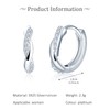 VIKILEE Women's Earrings 925 Sterling Silver Wave Shape Eternity Symbol
