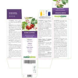 Hawthorn (Crataegus oxyacantha) Flowers and Leaves Alcohol-Free Mother Tincture Naturalma | Liquid Extract Drops 500 ml | Food Supplement | Vegan