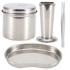 Tattoo Disinfection Kit Medical Stainless Steel Disinfection Plate Tank Jar