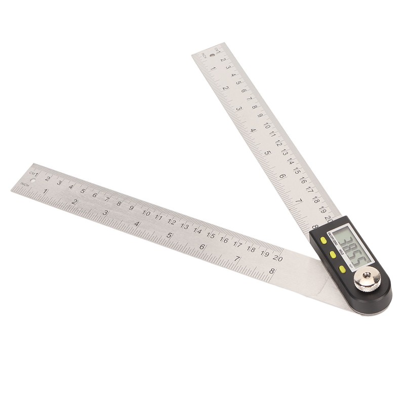 Digital Angle Ruler 200mm 0 to 360 Degree Stainless Steel