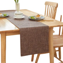 store88 Table Runner, Tablecloth, Nordic Style, Decoration, Parties, Christmas, Events (Brown, 63.0 x 11.8 inches (160 x 30 cm)