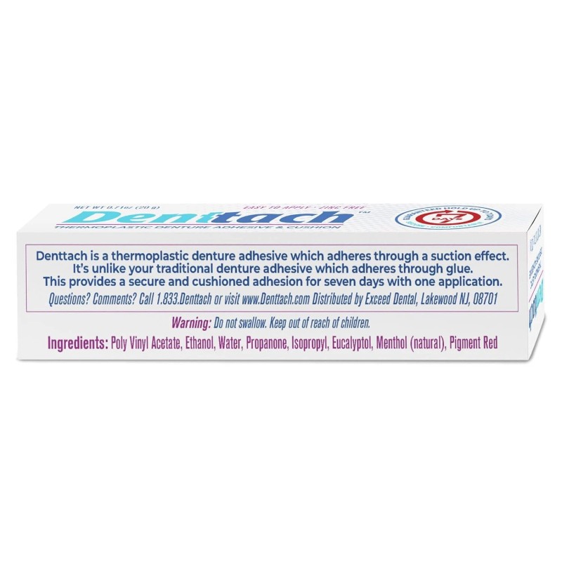 Denttach Denture Adhesive, Thermoplastic Denture Adhesive and Cushion for 7