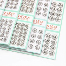 Mini Button Buckle, Invisible Metal Snaps, Snap Fasteners, Buttons for Sewing Clothes(Silver, 7mm)