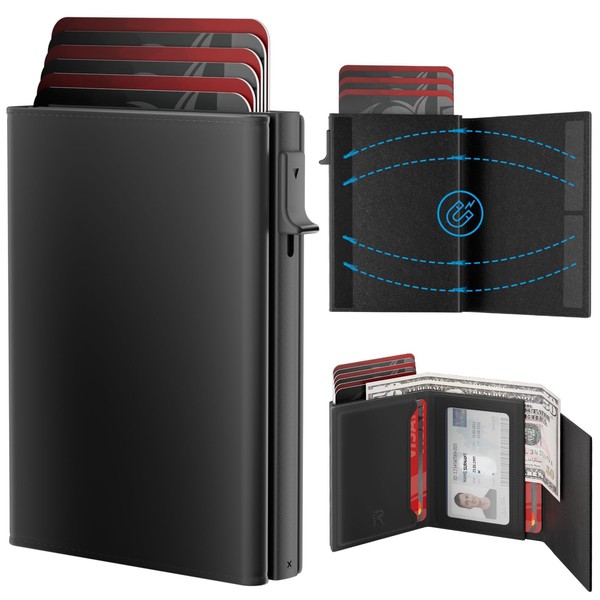 Mens Wallet Card Holder - Smart Wallet for Men, Pop