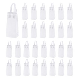 uxcell 25pcs Insulated Take Out Bags, 4.7" x 3.9" x 11" Insulated Take Away Bags Thermal Disposable Lunch Bags Disposable Cooler Bags for Hot Cold Food Catering Grocery Picnic White