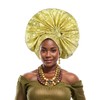 Nigerian hat Handmade Brocade Folding Fan Gorgeous African Women's Headscarf
