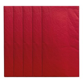 Interdruk 5 fogli di carta velina 50 x 70 cm per DYI, arte, floreale, imballaggi e decorazioni – rosso