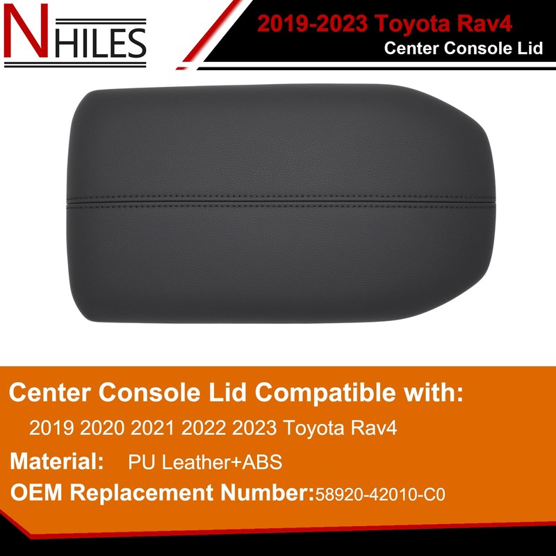 NHILES Center Console Cover Fit for 2019-2023 Toyota Rav4 Front