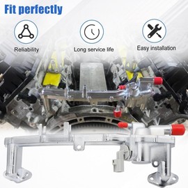 LR109402 Aluminum Rear Coolant Water Heater Pipe Manifold Tube Compatible with Land Rover LR4 2010-2013 Range Rover 2010-2020 Range Rover Sport V8 5.0L 2010-2017 Replaces LR077042, LR018273