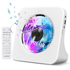 Fohil CD Player, Tabletop, Boombox, Multi-functional, Dustproof, Transparent Cover, Compatible with Bluetooth/CD/FM/USB/AUX, Radio, LED Display, Remote Control, Music Playback, Language Learning, Fetal Education, PSE Certified, Japanese Instruction Manua