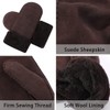 Harssidanzar Winter Mitten Gloves,Mens Sheepskin Shearling Heated Warm Furry Cuff