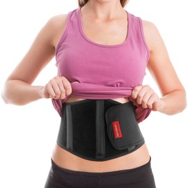 ORTONYX OX353-SM - Cinturón ergonómico para hernia umbilical para mujeres y hombres, carpeta de apoyo abdominal con almohadilla de compresión,...     
