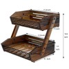 Dorhors Fruit Basket for Kitchen, 2 Tier Fruit Bowl,Kitchen Counter