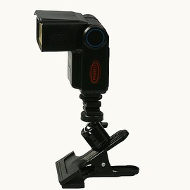 ePhoto TJ-SB2Z-VBWP A283SH Hot Shoe Spring Clamp Clip with Ball Head Swivel Clamp Adapter for Most SpeedLight Flashes (Black)