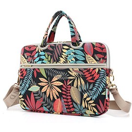 KAYOND Forest series Black Patten water-resistant Laptop Shoulder Messenger Bag Case Sleeve for 12 Inch 13 Inch Laptop