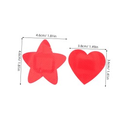 Gatuida 30pcs Fun Heart Star Shaped Plasters Breathable Fabric for Wounds Scrapes Cuts Comfortable Travel Friendly for School Outdoor Use