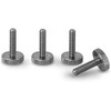 PrecisionGeek Stainless Steel Knurled Screws M6 x 19 mm (Pack of 4)