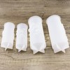 PRETTYLIFE Flower Pillar Candle Molds 4pcs Rose Lily of The