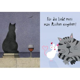 Inkognito Set of 10 No. 1 - Humorous Cats | Postcards A6 | Pack of 10 Kittens with Joke and Charm Beautifully Illustrated