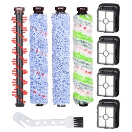 Accessory for Bissell Crosswave 3-in-1.1 Pet Roller Brush + 1 Floor Brush + 1 Carpet Brush + 1 Multipurpose Main Brush + 4 Filters for Bissell CrossWave 1866 1926 2052 2225 2519 1713 1785 Vacuum