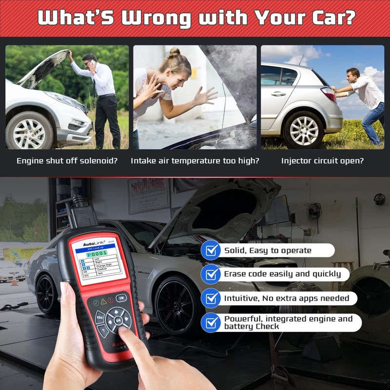 Autel AutoLink AL519 Universal OBD2 Reader Car Diagnostic Scanner Tool