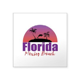 CafePress Mexico Beach Florida Sticker Square Bumper Sticker Car Decal