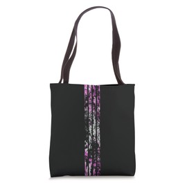 Vertical Stripes on Black - Striped Stripe Design #339 Tote Bag