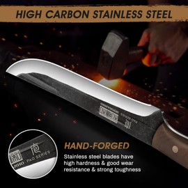 HOSHANHO 6.7 Inch Boning Knife for Meat Cutting, Super Sharp Fillet Knife for Fish, High Carbon Steel Hand Forged Butcher Knives for Brisket Trimming, BBQ, Camping