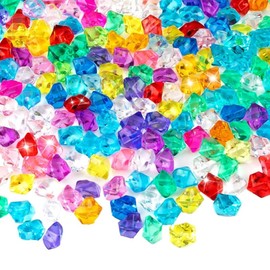 Pack of 600 Gemstones Decorative Diamonds Acrylic Glitter Stones Large Gemstones for Children Diamond Decoration Decorative Crystal Stones Gemstones Colourful Shaping Stones for Table Decoration