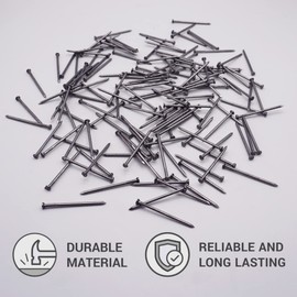 (Pack of 400) Steel 2.0 x 40 mm Construction Nails Flat Round Head Multi-Purpose Common Bright Wire Nails Woodworking (400, 2.0 x 40 mm)