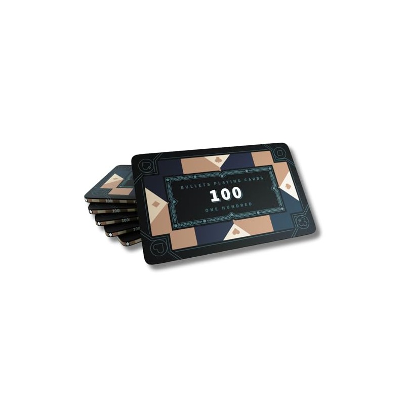 Bullets Playing Cards - Ceramic Poker Plaque Paulie with Values