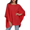PULI Women's Pullover Poncho Elegant Viscose Knitted Loose Fitting Poncho