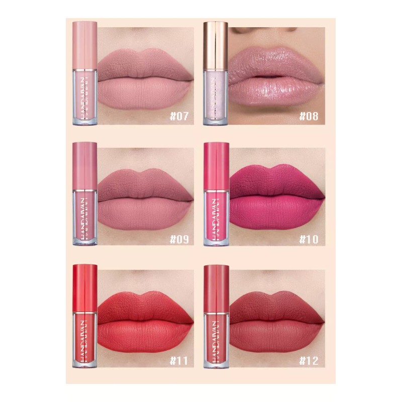 Handaiyan 12 Colores Labiales Mate Larga Duracion Pintalabio Regalo