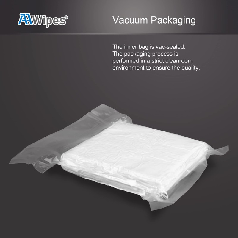AAwipes Cleanroom Microfiber Wipes Mixed Weave Superfine 4"X4“ (400 Counts/Bags)