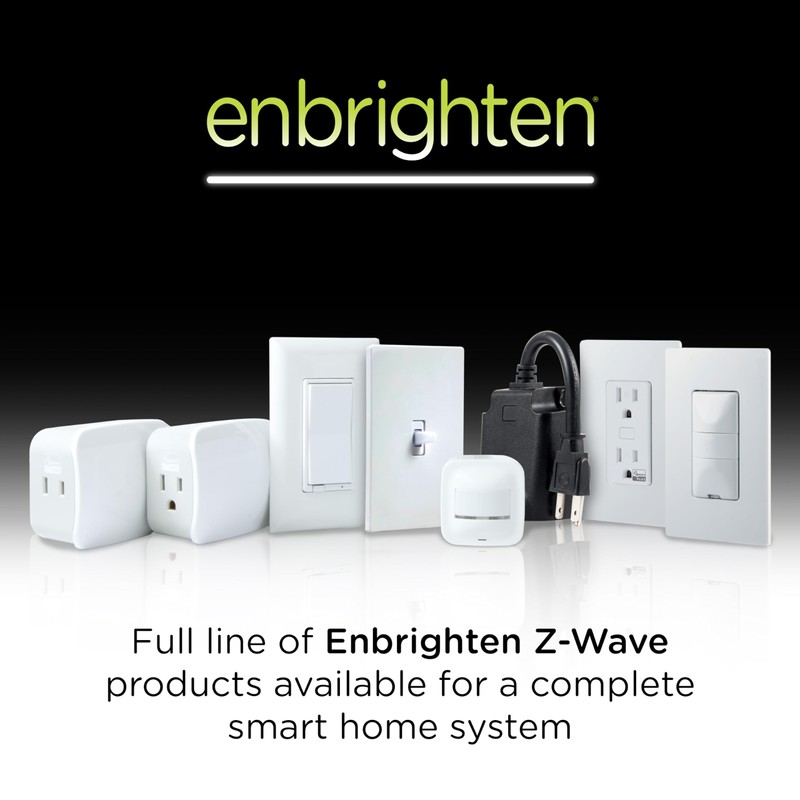 Enbrighten Z-Wave Plus in-Wall Smart Tamper-Reistant Outlet, Works with Alexa,